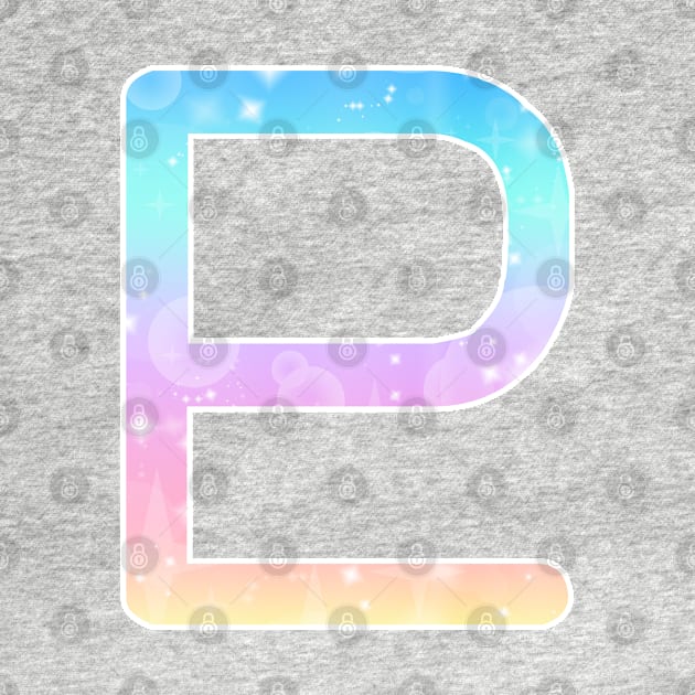 Pluto Planet Symbol in Magical Unicorn Colors by bumblefuzzies